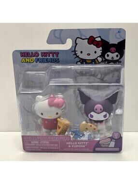 Hello Kitty & Kuromi Sweet & Salty 4-Pc Figure Set NIB Jazwares Sanrio